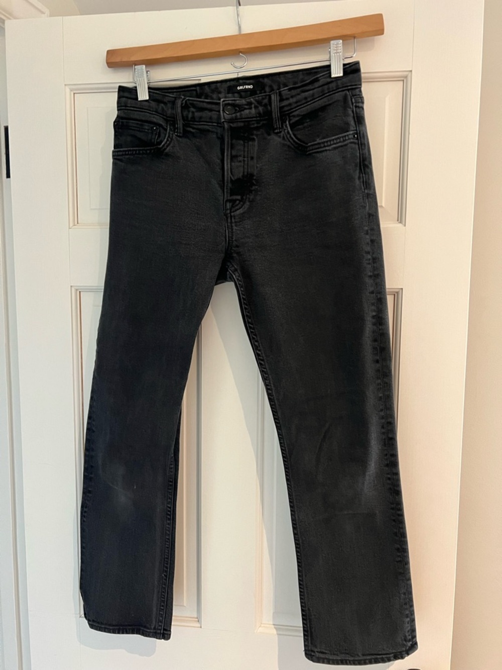GRLFRND Black Ankle Cropped Straight Jeans
